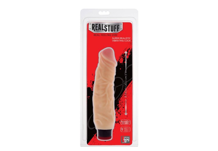 Ρεαλιστικός Δονητής - RealStuff Vibrator Flesh 20.3cm