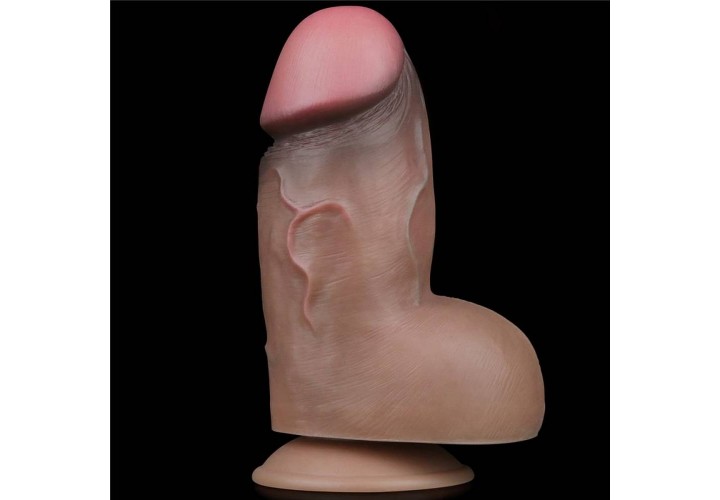 Lovetoy Dual Layered Silicone Nature Cock Brown 18cm