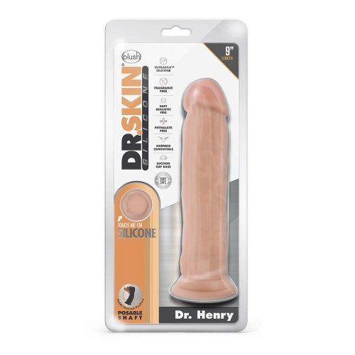 Ρεαλιστικό Ομοίωμα Πέους Με Βεντούζα - Blush Dr. Skin Silicone Dr Henry Dildo With Suction Cup Vanilla 24cm