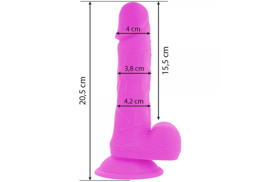 Μωβ Ρεαλιστικό Ομοίωμα Πέους Με Δόνηση - Diversia Flexible Vibrating Dildo Purple 20.5cm