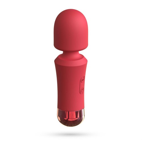 Κόκκινη Μίνι Συσκευή Μασάζ 10 Ταχυτήτων - Crushious Wanda Mini Rechargeable Wand Terracota 12.5cm