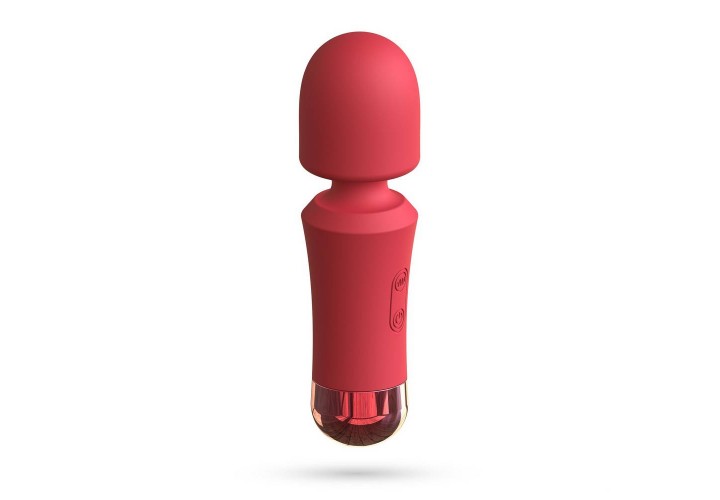 Κόκκινη Μίνι Συσκευή Μασάζ 10 Ταχυτήτων - Crushious Wanda Mini Rechargeable Wand Terracota 12.5cm
