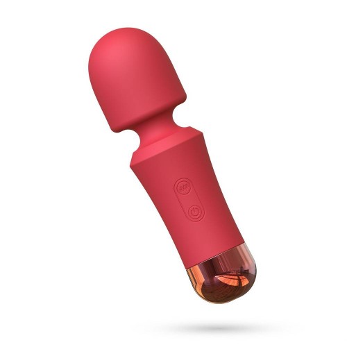 Κόκκινη Μίνι Συσκευή Μασάζ 10 Ταχυτήτων - Crushious Wanda Mini Rechargeable Wand Terracota 12.5cm