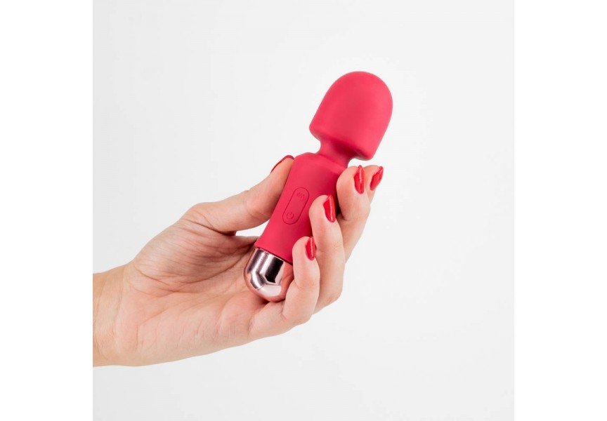 Κόκκινη Μίνι Συσκευή Μασάζ 10 Ταχυτήτων - Crushious Wanda Mini Rechargeable Wand Terracota 12.5cm