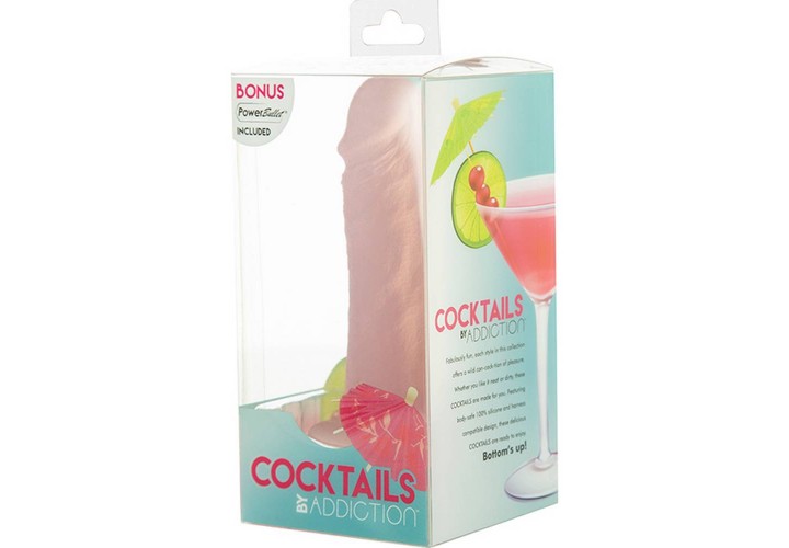Ρεαλιστικό Ομοίωμα Πέους Σιλικόνης - Addiction Cocktails Dildo Peach Bellini 14cm