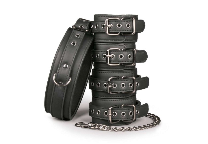 Δερμάτινο Σετ Δεσίματος - Fetish Set With Collar Ankle And Wrist Cuffs