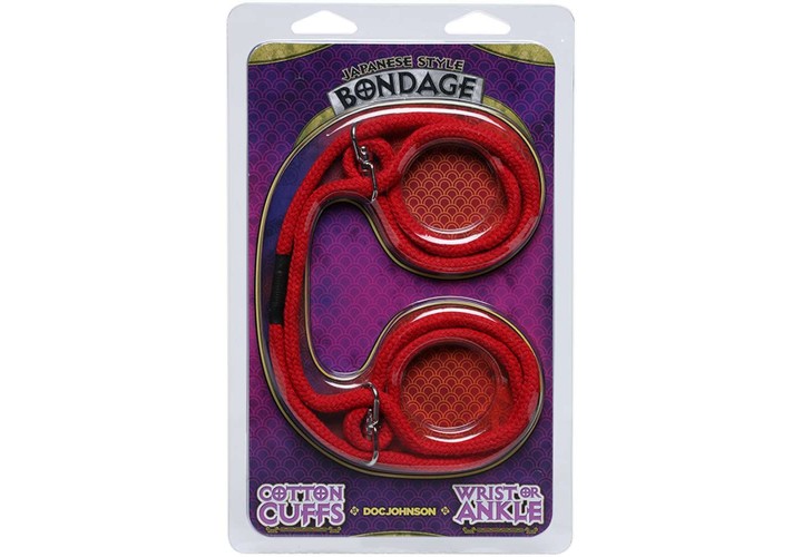 Χειροπέδες/Ποδοπέδες - Japanese Style Bondage Cotton Cuffs Red