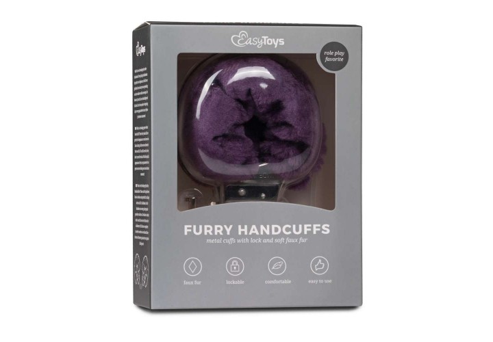 Μωβ Γούνινες Χειροπέδες - Furry Handcuffs Purple