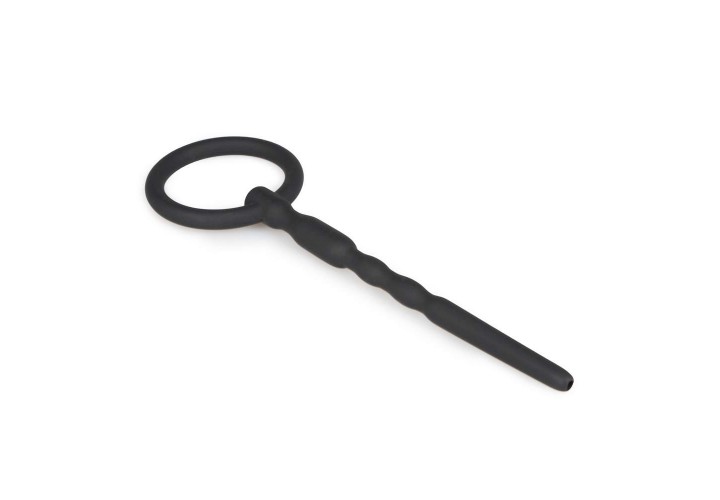 Σφήνα Ουρήθρας Με Δαχτυλίδι Ανάκτησης - Silicone Penis Plug With Pull Ring 13.5cm