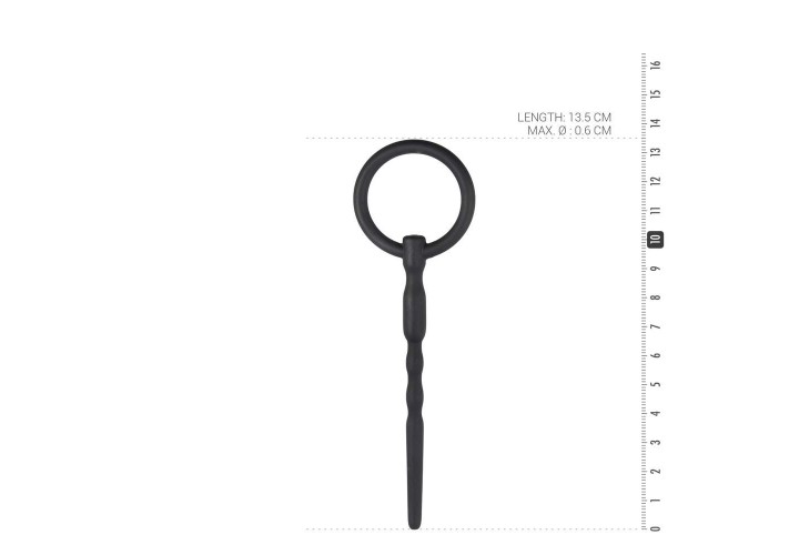 Σφήνα Ουρήθρας Με Δαχτυλίδι Ανάκτησης - Silicone Penis Plug With Pull Ring 13.5cm