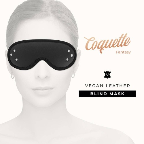 Μαύρη Δερμάτινη Μάσκα Ματιών - Coquette Chic Desire Fantasy Vegan Leather Blind Mask