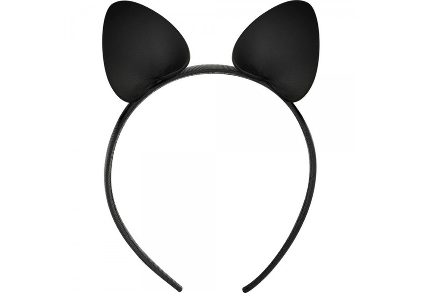 Coquette Chic Desire Headband With Cat Ears Black