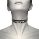 Coquette Chic Desire Hand Crafted Choker Vegan Leather Sexy Black