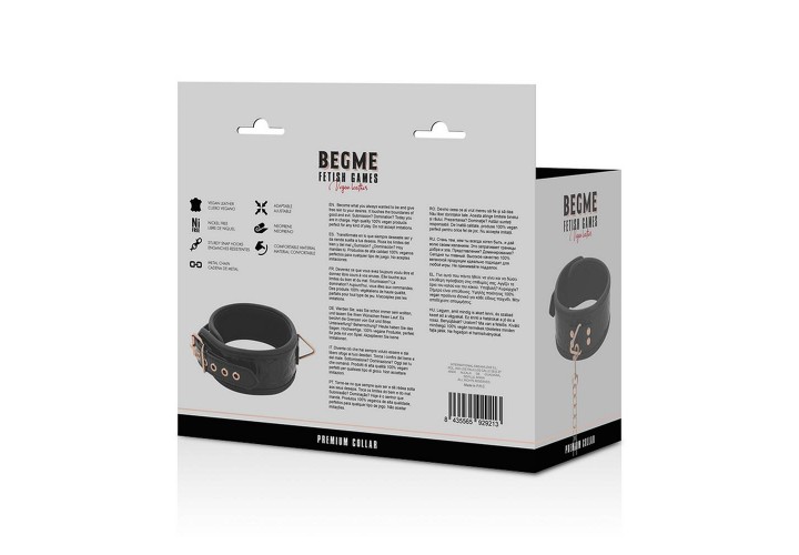 Begme Black Edition Premium Vegan Leather Collar