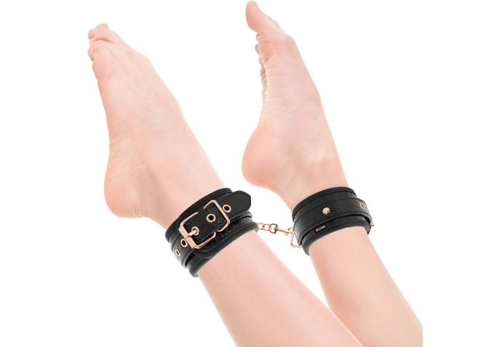 Μαύρες Ανάγλυφες Ποδοπέδες - Begme Black Edition Premium Ankle Cuffs
