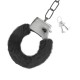 Crushious Love Cuffs Furry Handcuffs Black