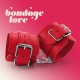 Κόκκινες Δερμάτινες Χειροπέδες - Crushious Bondage Love Leather Handcuffs Red