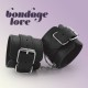 Crushious Bondage Love Leather Handcuffs Black