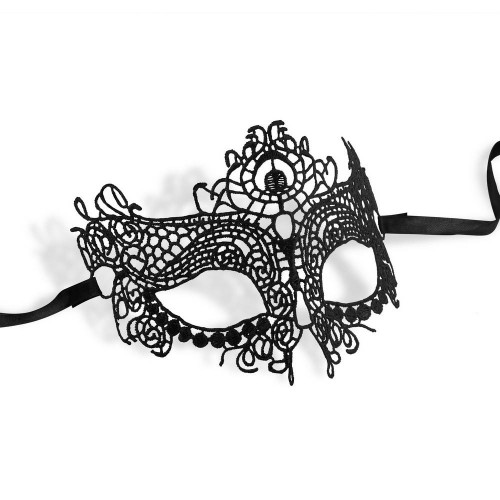 Μαύρη Δαντελωτή Μάσκα - Crushious Mystica Lace Mask Black