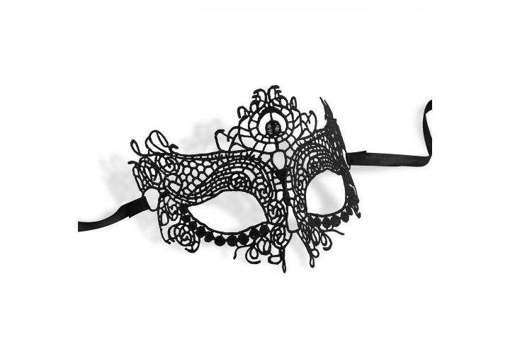 Μαύρη Δαντελωτή Μάσκα - Crushious Mystica Lace Mask Black