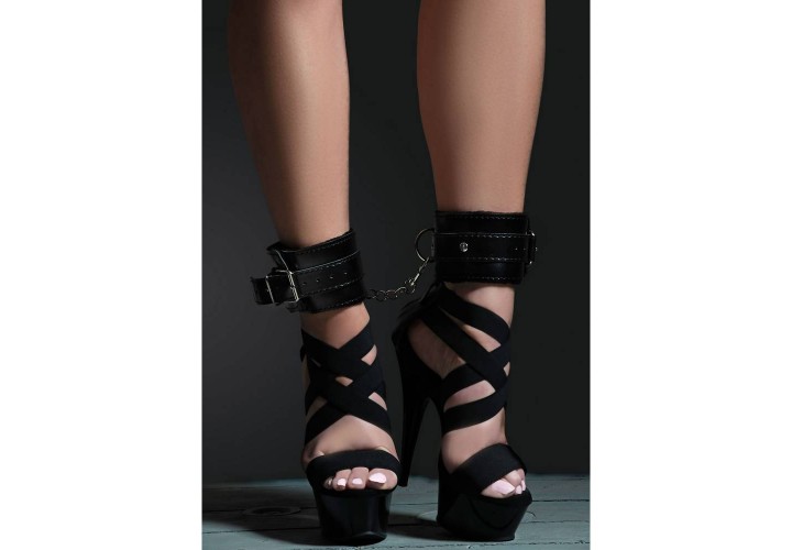 Μαύρες Δερμάτινες Ρυθμιζόμενες Ποδοπέδες - Taboom Ankle Cuffs