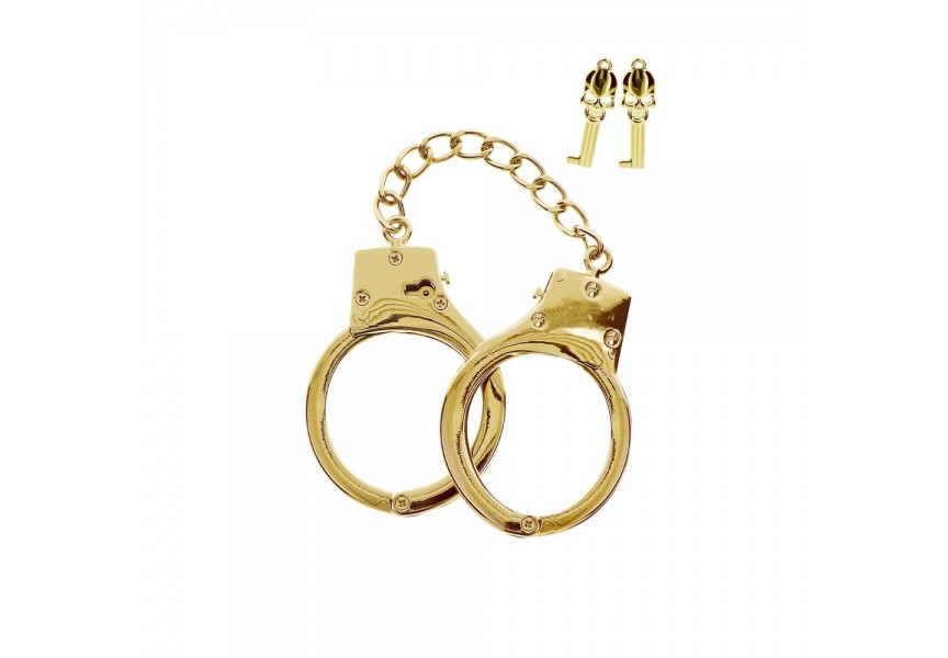 Χρυσές Μεταλλικές Χειροπέδες - Gold Plated BDSM Handcuffs