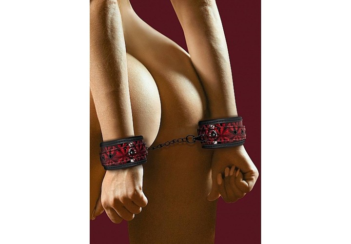 Κόκκινες Ανάγλυφες Χειροπέδες - Luxury Hand Cuffs Burgundy