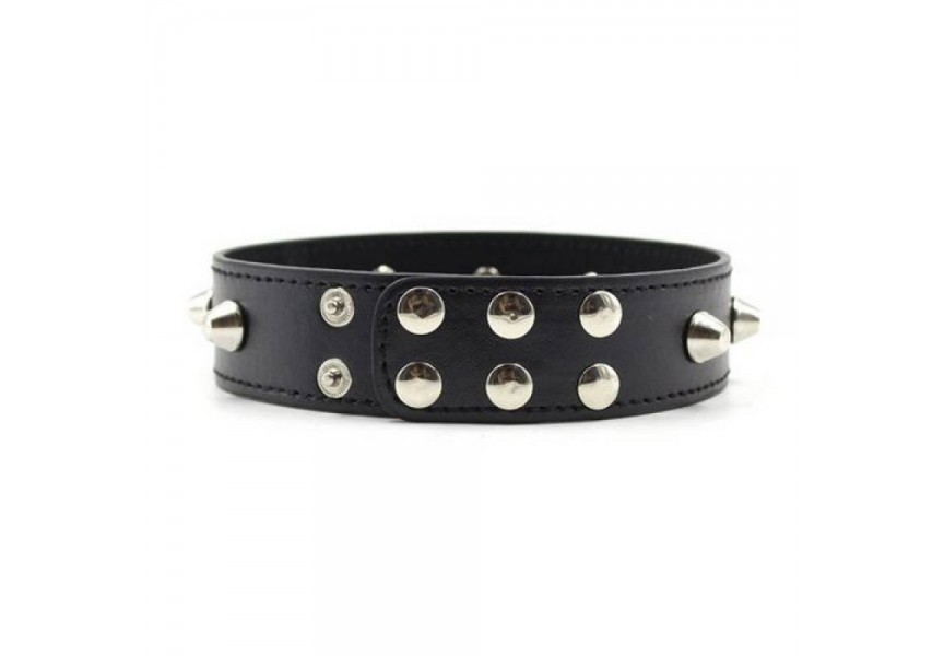 Μαύρο Δερμάτινο Κολάρο - Toyz4Lovers Collare Spikes Collar Black