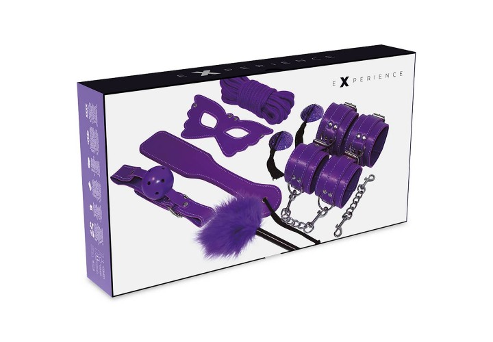 Μωβ Σετ Φετιχιστικών Αξεσουάρ - Experience BDSM Fetish Kit Purple Series