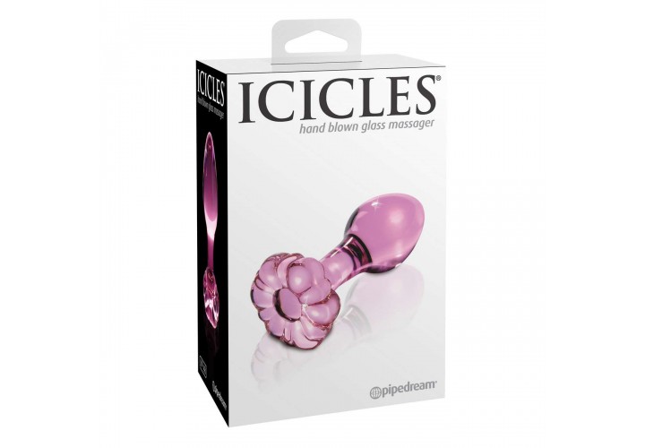 Γυάλινη Πρωκτική Σφήνα - Pipedream Hand Blown Glass Icicles No.48 Pink 9cm