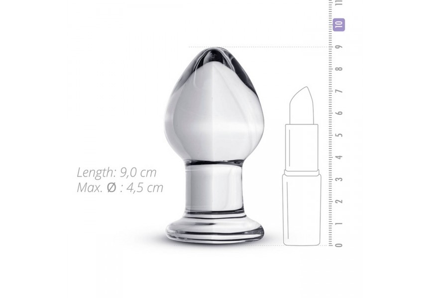 Γυάλινη Πρωκτική Σφήνα - Gildo Handmade Glass Buttplug No. 26 Clear