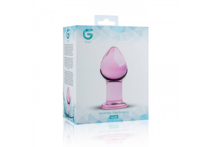 Γυάλινη Πρωκτική Σφήνα - Gildo Handmade Glass Buttplug No. 27 Pink