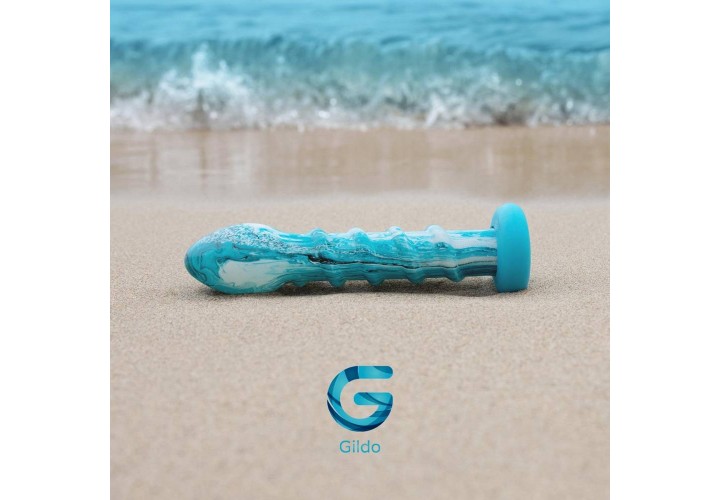 Γυάλινο Ομοίωμα Με Βάση Σιλικόνης - Gildo Ocean Wave Glass Dildo 17.9cm
