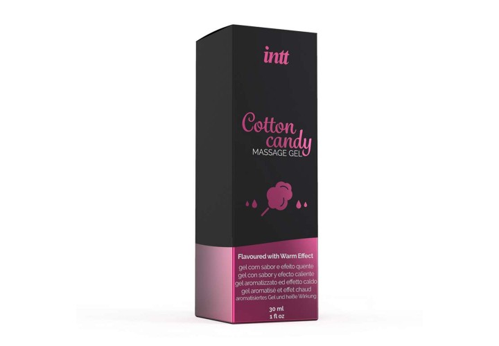 Θερμαντικό Τζελ Για Μασάζ & Στοματικό Με Γεύση Μαλλί Της Γριάς - Intt Cotton Candy Warming Massage Gel 30ml