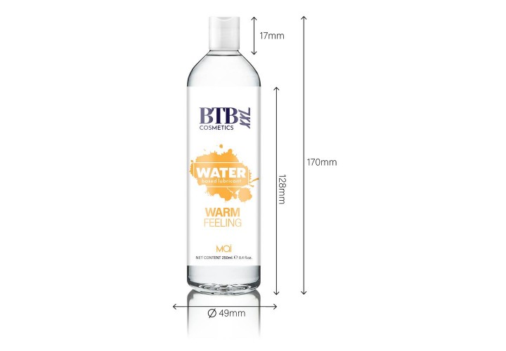 Θερμαντικό Λιπαντικό Νερού - BTB Waterbased Warm Feeling Lubricant 250ml