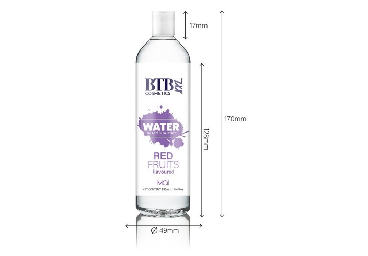 Λιπαντικό Νερού Με Γεύση Φρούτων - BTB Waterbased Flavored Red Fruits Lubricant 250ml