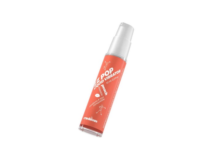 Τζελ Ερεθισμού Με Γεύση & Δόνηση - Crushious ZZ Pop Liquid Vibrator Peach Aroma 10ml