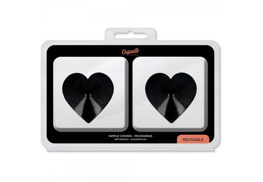 Coquette Chic Desire Nipple Covers Black Hearts