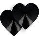 Μαύρα Διακοσμητικά Θηλών Σε Σχήμα Καρδιάς - Coquette Chic Desire Nipple Covers Black Hearts