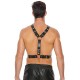 Shots Ouch Men's Harness With Metal Bit One Size Black