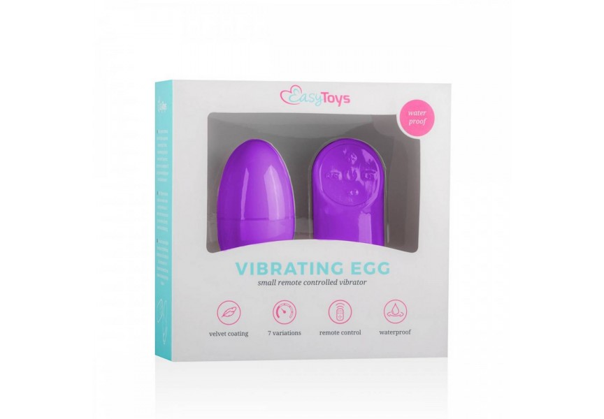 Μωβ Ασύρματο Κολπικό Αυγό 7 Ταχυτήτων - Easytoys Remote Control Vibrating Egg Purple