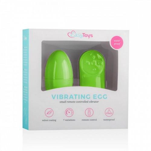 Easytoys Remote Control Vibrating Egg Green 7cm