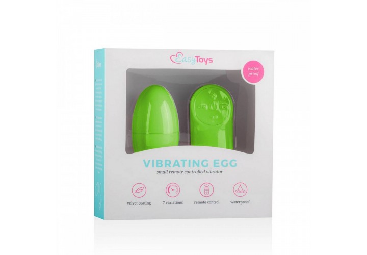 Easytoys Remote Control Vibrating Egg Green 7cm