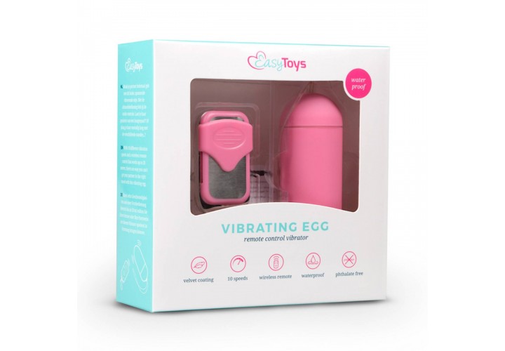 Ροζ Ασύρματο Δονούμενο Αυγό - Easytoys Vibration Egg Pink