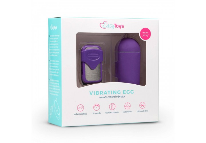 Μωβ Ασύρματο Δονούμενο Αυγό - Easytoys Vibration Egg Purple
