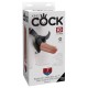 Ζωνάτο Με Δυο Πέη - King Cock Strap On Harness With Dildo 7 Light Skin Colour