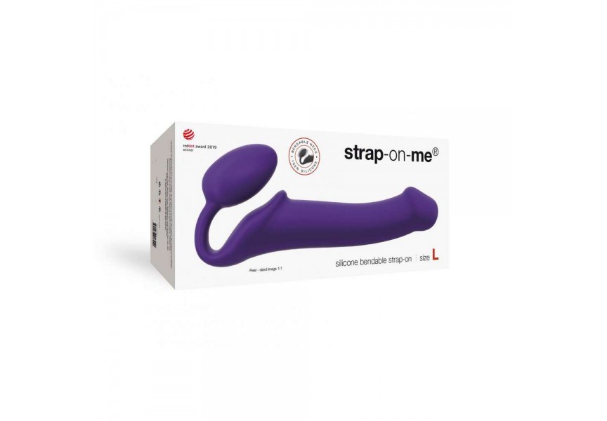 Διπλό Εύκαμπτο Ομοίωμα Σιλικόνης - Strap On Me Strapless Strap On Dildo Size L Purple