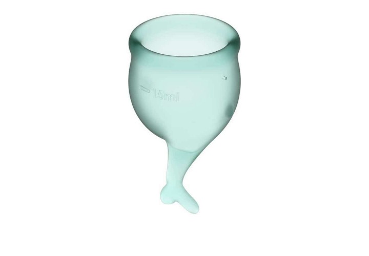 Εμμηνορροϊκά Κύπελλα Περιόδου Σιλικόνης - Satisfyer Feel Secure Menstrual Cup Set Dark Green