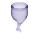 Εμμηνορροϊκά Κύπελλα Περιόδου Σιλικόνης - Satisfyer Feel Secure Menstrual Cup Set Lila