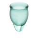 Εμμηνορροϊκά Κύπελλα Περιόδου Σιλικόνης - Satisfyer Feel Confident Menstrual Cup Set Dark Green